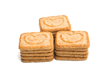 heart cookies isolated