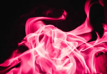 Selbstklebende Fototapete Flamme Rosa lodernder Feuerflammenhintergrund und gemasert
