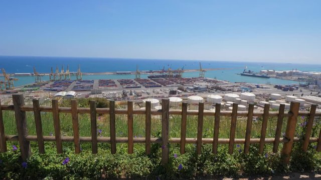 Port of Barcelona from viewing point