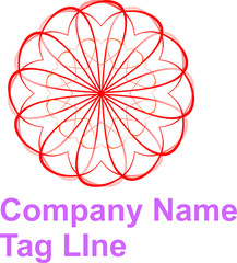 abstract logo, heart type