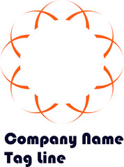 abstract logo, red color