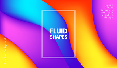 Abstract Wave Color Shapes with 3d Effect.