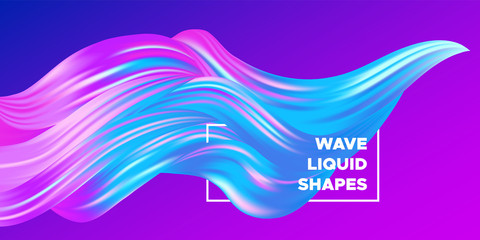 3d Abstract Liquid Colorful Shapes.