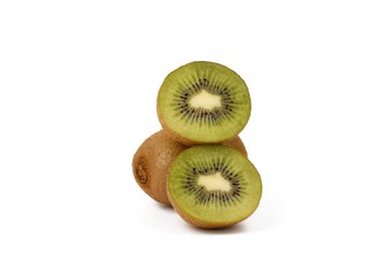 kiwi fruit isolated on a white background - fresh kiwi fruits