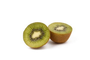 Fototapeta na wymiar kiwi fruit isolated on white - fresh kiwi fruits