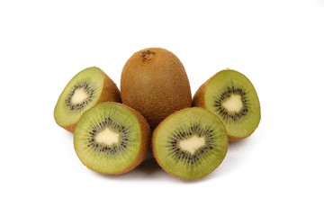 kiwi fruit isolated on a white background - fresh kiwi fruits
