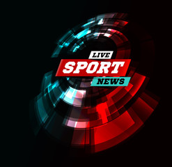 Live Sport News Can be used as design for television news, Internet media, landing page. Vector