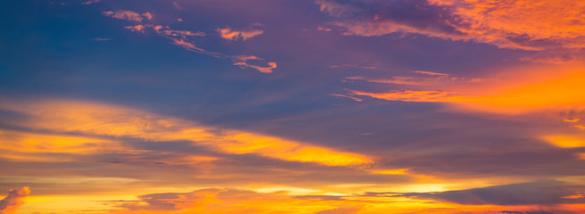 Beautiful sunset at the beach, Evening on summer season.