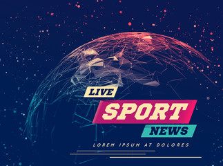 Live Sport News Can be used as design for television news, Internet media, landing page. Vector