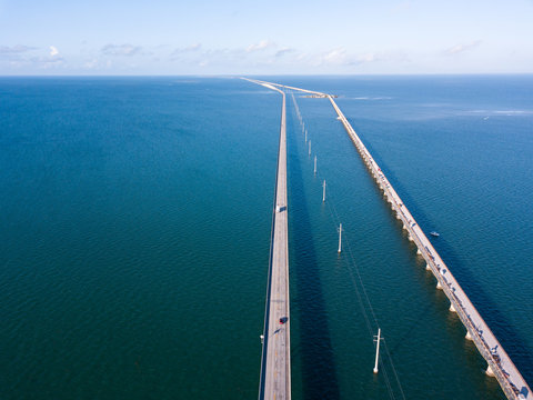 Seven Mile Bridge In Marathon Florida