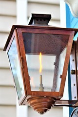 An Antique Rusty Flame Lantern