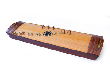 Kazakh national harp jetygen isolated on white background