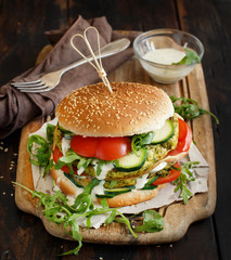 Healthy vegetarian burger