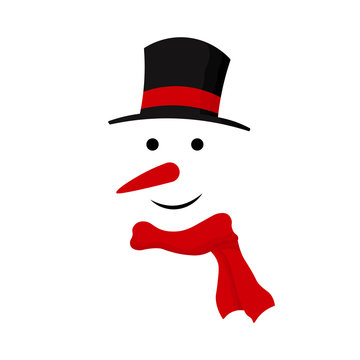 Snowman invisible. Isolated on white background. Vector image.