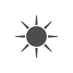 Sunny weather icon, sun icon. Vector illustration, flat design.
