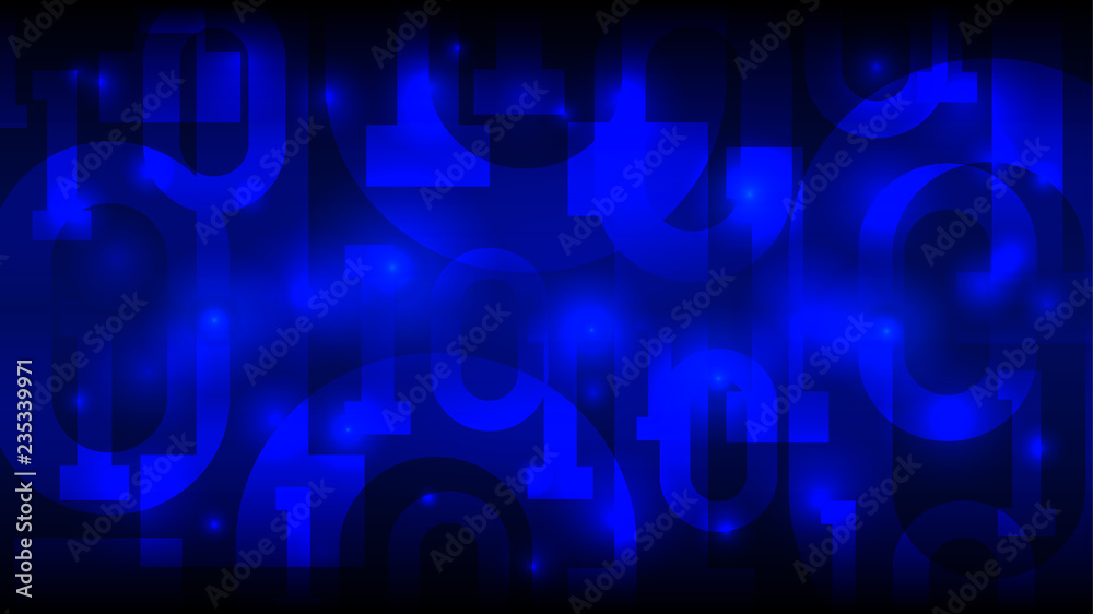 Poster matrix blue background with binary code, digital code in abstract futuristic cyberspace, artificial 