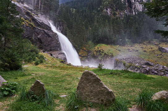 turismo por las cataratas krimml, Alpes Austria 