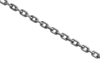 3D illustration of Chain isolated on white background