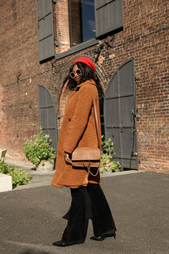 Black woman posing for camera 