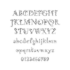 Vector Alphabet. Decorative magic font for Wedding Monogram, branding, Invitation. Isolated