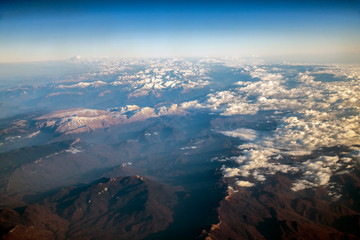 Top view of Caucasus Mountains in Krasnodar region, Russia