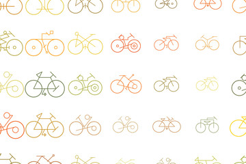 Outline of bicycle abstract hand drawn background, texture or backdrop. Drawing, shape, generative & web.