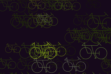 Outline of bicycle abstract hand drawn background, texture or backdrop. Shape, design, template & decoration.