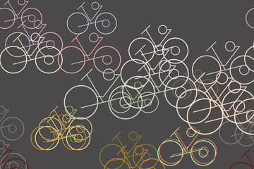 Fototapety  Streszczenie pojęciowy ręcznie rysowane zarys roweru. Kreatywny, styl, tło i tapeta.