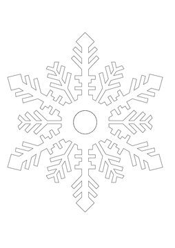 Snowflake Blueprint Background - isolated