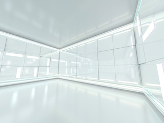 Abstract modern architecture background. 3D rendering