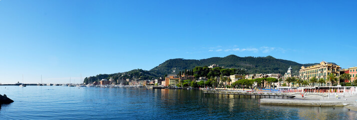 Naklejka na ściany i meble Panorama view over santa Margherita Ligure resort