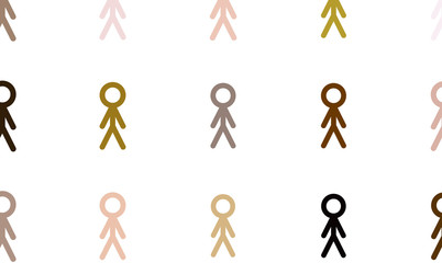 Decorative and hand drawn sign of people or human illustrations. Effect, art, shape & concept.