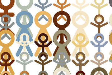 Abstract background with sign of people or human. Generative, web, wallpaper & cover.