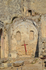 Obraz premium Castelo Palmela Ruins and Cross 1