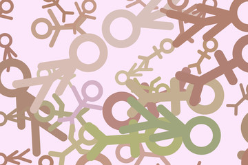 Background for web page, graphic design, catalog or texture, hand drawn sign of people or human.