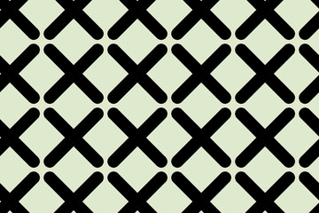 Abstract conceptual hand drawn tick or cross mark, right or wrong sign. Shape, wallpaper, pattern & drawing.