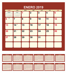 Calendar 2019