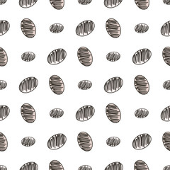 Seamless abstract conceptual hand drawn mixed or mutiple shapes. Design, surface, illustration & graphic.