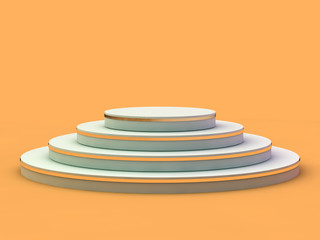 Presentation room with empty podium. 3D