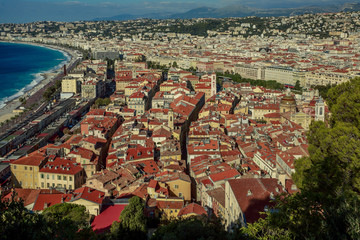 Panorama of Nice from the Castle hill