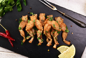 Baked frog legs