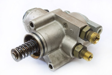 high pressure fuel pump isolated on white background