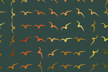Illustrations of flying birds. Artwork, creative, effect & pattern.