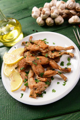 Baked frog legs