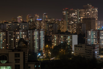 Fototapeta na wymiar windows of night city