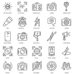 Simple Set of 25 Vector Line Icon. Contains such Icons as Rotate