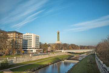 New city hall in Ostrava in the morning. Czech Republic