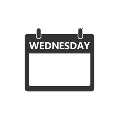 Calendar, day, event icon. Wednesday. Vector illustration, flat design.