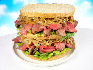 ROAST BEEF AND ONION SANDWICH