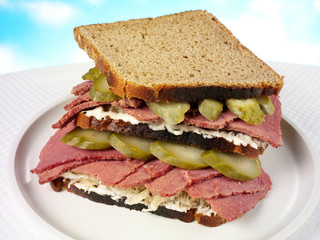 SALT BEEF AND SAUERKRAUT ON RYE